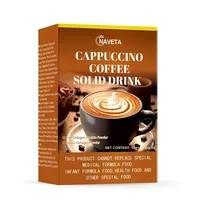 Café Instantané Cappuccino au Chocolat Noir Goût Amer, Café Minceur, Sachet Noir Emballé pour l'Exportation