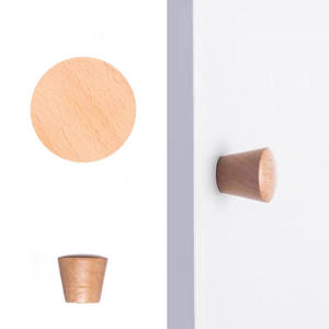 Poignée <span class=keywords><strong>de</strong></span> tiroir en bois rond à trou unique personnalisée - Poignée pour armoire, tiroir, <span class=keywords><strong>porte</strong></span> <span class=keywords><strong>de</strong></span> placard, style bois original - Product Image 6