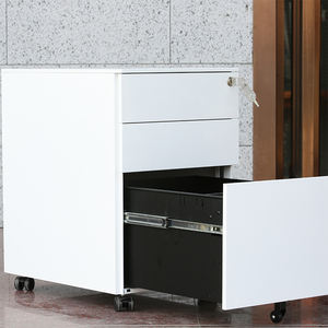 Vente flash : Armoire <span class=keywords><strong>à</strong></span> dossiers mobile moderne, autoportante, verrouillable, en acier inoxydable, avec 3 tiroirs, pour le rangement <span class=keywords><strong>à</strong></span> domicile ou au bureau - Product Image 6