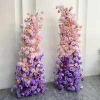 Fleurs artificielles NINI en gros pour arche de mariage extérieure, arche de mariage haut de gamme en fleurs de soie artificielles pour la décoration de mariage d'hôtel