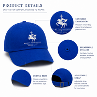 Casquette de baseball chrétienne personnalisée en coton doux, style Dad Hat, avec broderie graphique Chevalier Cheval, pour événements religieux et événements d'église, en gros