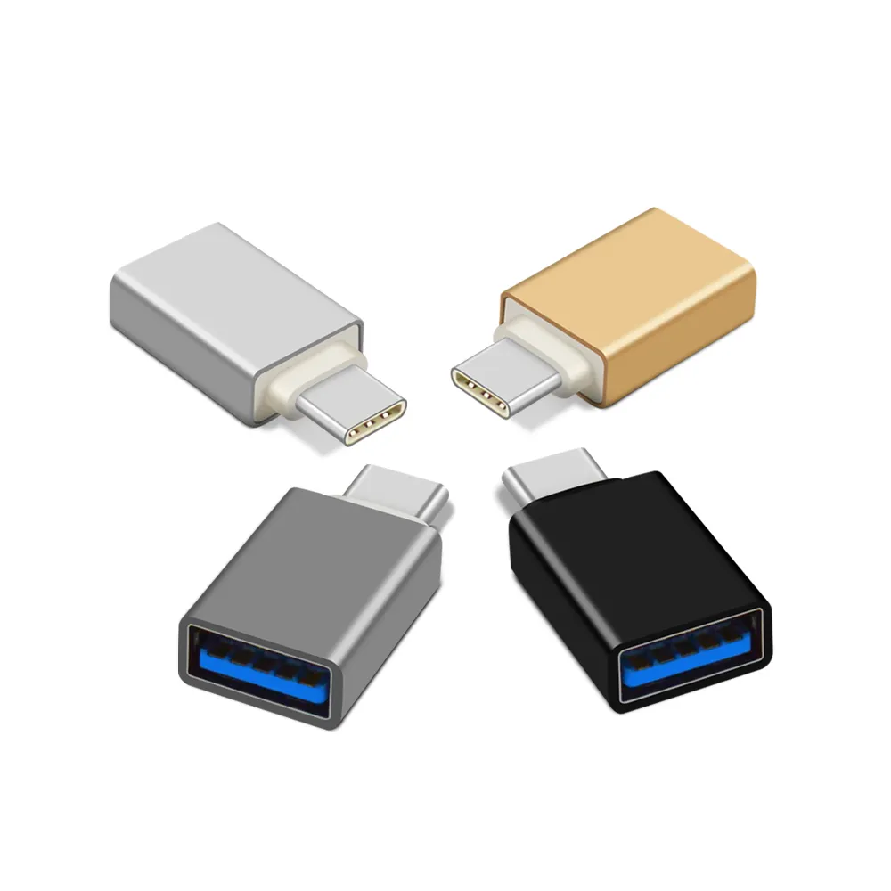 高速カラフルなusbタイプcオスusb 3.0タイプaメスotgアダプタ