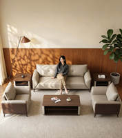 Ensemble de canapés de bureau modernes en cuir, canapé d'attente exécutif en cuir PU simple, double ou 3 places pour salle de réception de bureau