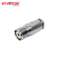 Connecteur femelle UHF SO239 à pince pour câbles RG58, LMR195, RG223, RG142, RG400, 3DFB, RG303, LMR300, 5D-FB, RG8, LMR400, RG213, RG214