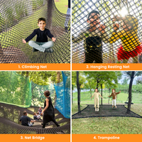 Ropecube - Filet d'escalade pour enfants, pont de sécurité pour aire de jeux, pont de transport, intérieur/extérieur, cabane dans les arbres, entraînement aux obstacles, jeu et balançoires amusantes