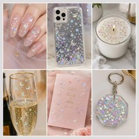 Paillettes irisées en forme de papillon, étoile, lune, fleur, cœur pour la décoration des ongles et des coques de téléphone