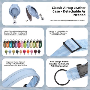 Cocok untuk Pelindung Kulit Apple Airtag Tracker, Cincin Leher Hewan Peliharaan dari Nilon, Kalung Penentu Posisi Anjing - Product Image 2