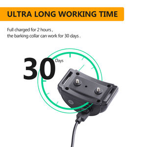 Coleira eletrônica de choque para cães, dispositivo recarregável <span class=keywords><strong>USB</strong></span> IP67 à prova d'água para treinamento de cães, dispositivo antilatido - Product Image 5