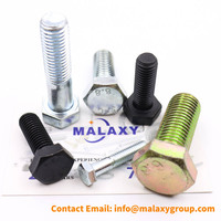 Vis à tête hexagonale et écrous en acier inoxydable zingué M4 M6 M8 35mm M10 M12 X 100mm M14 M16 X 50mm, filetage complet, DIN933