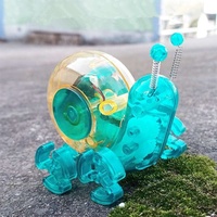 Mini robot escargot solaire non assemblé 2056, jouet STEM pour enfants, kit scientifique d'assemblage de robots à engrenages solaires pour enfants, cadeaux