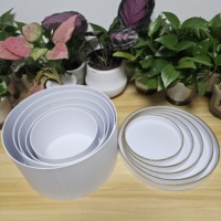 Boîtes rondes en papier de couleur unie en gros à bas prix, 5 pièces, boîtes rondes en carton, grandes boîtes rondes blanches pour bouquets pour la Saint-Valentin