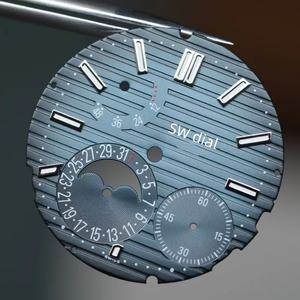 Reloj Mecánico de Lujo <span class=keywords><strong>Franken</strong></span> PP Personalizado en Oro, Calibre 240, Nautilus 5712, Reloj de Negocios con Función de Fase Lunar, Caja CNC de 8.52mm - Product Image 5