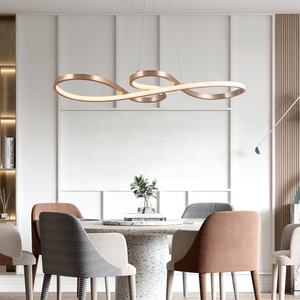 Appartement Villa Keuken Ronde Cirkel Gedraaide Led Hanglamp voor Eetkamer Hotel - Product Image 3