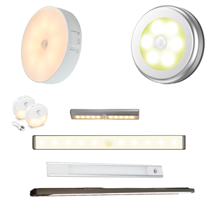 داخلي بطارية يو اس بي قابله لإعادة الشحن اللاسلكية الذكية البير محس حركة المرحاض الدرج حجرة خزانة جدار مصابيح Led مستديرة ليلة ضوء مصباح - Product Image 1