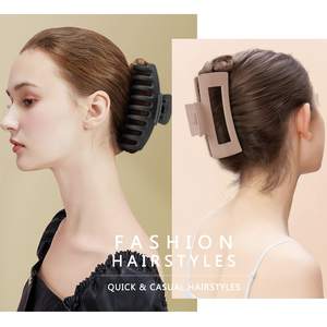 2024 nouvelles pinces à cheveux carrées transparentes en gros pour femmes accessoires pinces à cheveux rectangulaires carrées de couleur unie - Product Image 6