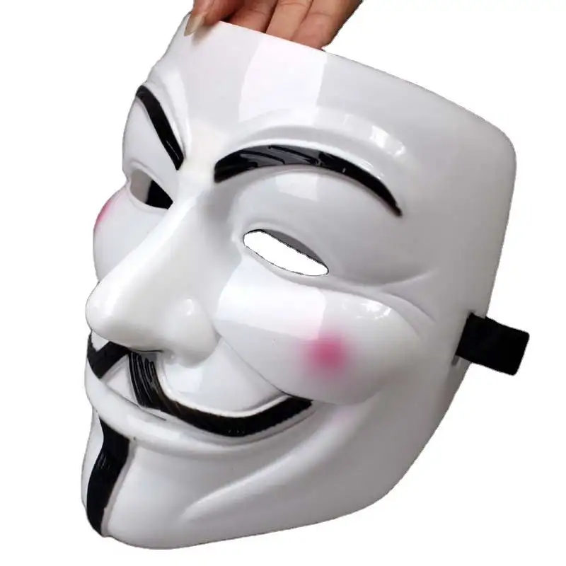 Halloween Cosplay matte V for Vendetta Guy Fawkes Face Mask Hacker Anonymous fancy dress party PVC mask