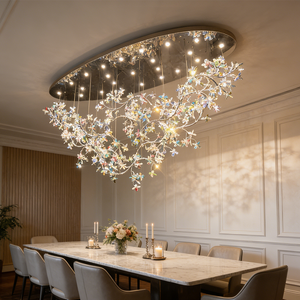 <span class=keywords><strong>Lampadario</strong></span> in Vetro Artistico Personalizzato con Motivi di Petali, Rami e <span class=keywords><strong>Farfalle</strong></span> per Mostre d'Arte, Hotel d'Arte, Locande e Resort - Product Image 3