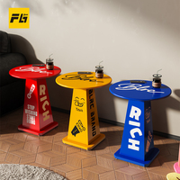 Table d'appoint mobile industrielle en métal, créative, avec rangement, pour chambre à coucher, directement de l'usine, fabricant, fournisseur, personnalisable OEM/ODM
