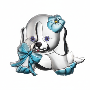 BLAZON DOG Ciondolo e Charm alla Moda Blu Chiaro Piccolo 40x33 mm - Product Image 2