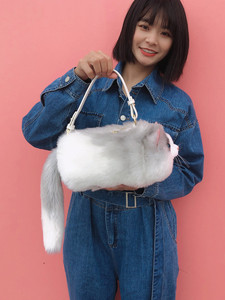 Bolso de mano de gran capacidad para mujer, bandolera de felpa a la moda, regalo de Navidad para mujer, bolso para gatito, novedad de <span class=keywords><strong>2022</strong></span> - Product Image 5