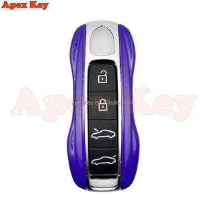 Étuis de clés de remplacement de haute qualité et magnifiques de couleur violette pour Porsche avec autocollants pour la création de cadres photo artistiques - Product Image 6