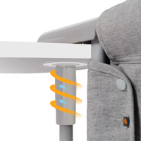 Chaise haute portable 3-en-1 moderne à fixation 360°, multifonctionnelle, pour enfants, avec clip de fixation latérale pour table, rehausseur de siège bébé