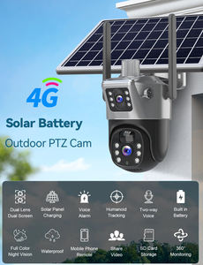Cámara de seguridad solar para exteriores 4G IP66 resistente a la intemperie 4MP 2K V380 lente dual Seguimiento de movimiento automático 4G - Product Image 4