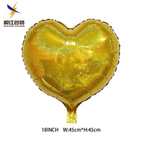 Ballon en feuille coloré en forme de cœur de 18 pouces, hélium, Mylar, amour, Saint-Valentin, anniversaire, mariage, fête