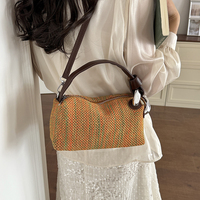Sac à main en paille tressé de luxe pour jeune femme, nouvelle collection, vente en gros