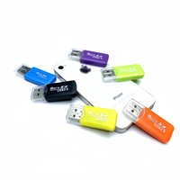 Lecteur de cartes SD/TF/MS/MC USB 2.0 noir haute vitesse, mini lecteur portable Plug & Play pour transfert de données pour ordinateur portable PC