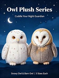 Peluche Hibou des Neiges Hibou de Grange Personnalisée, Jouet en Peluche Animal de Zoo, Poupée Hibou, Cadeau Souvenir, Vente en Gros - Product Image 5