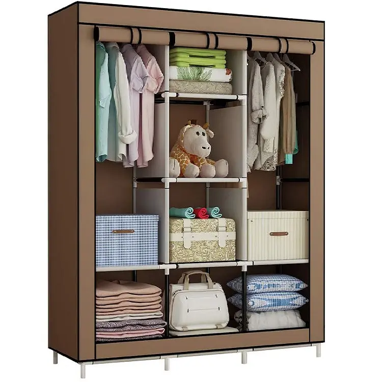 Home Furniture Almari Furniture Bedroom Fabric Wardrobe with Storage for Nonwoven Fabrics Closet for Efficient Organization