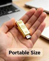 Clé USB au design unique de barre d'or, gravure personnalisée du logo, cadeau d'entreprise, clé USB