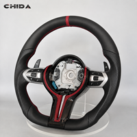 Volant sport décoratif en cuir rouge personnalisé, adapté aux modèles BMW F10 F30 E90 E84 F01 F11 F20 F22 F30 F35 F31 E70 E71 F15 F16
