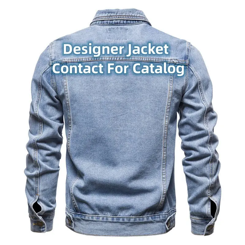 High quality outdoor work denim men's designer jacket men plus size jean women's brand luxury jacket for men