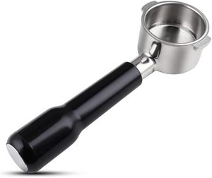 Portafiltro de 51mm para <span class=keywords><strong>Delonghi</strong></span>, portafiltro sin fondo, 2 orejas, piezas de repuesto de acero inoxidable - Product Image 1