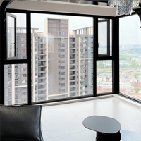 Ventanas Abatibles de Aluminio con Rotura de Puente Térmico Deyu, Diseño Moderno, Aislamiento Acústico, Sellado para Balcón, Personalizadas, 55-135