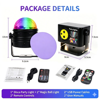 Wuzstar RGB Disco-Kugellampe 120 Muster Partylicht mit Fernbedienung Schallaktiviert für DJ Bar Club Festival Dekorationen