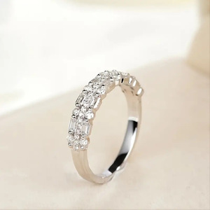 Fashion <b>Rings</b> Three Layer <b>Thin</b> Circle Pave Setting Diamond Women's Party Jewelry White Gold Gold Rose Gold - Product Image 4