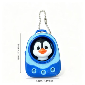 Llavero de mochila con diseño de gato impreso en 3D, clicker mecánico con interruptor azul, juguete antiestrés, figura de escritorio, colgante, regalo creativo - Product Image 4