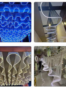 Décoration de <span class=keywords><strong>mariage</strong></span> personnalisée avec draperie lumineuse LED, bande LED étanche pour événements en plein air, tente, restaurant, ambiance - Product Image 6