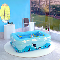 Piscine gonflable carrée en PVC épaissi pour adultes et enfants de 3 ans, bassin à balles pour la maison