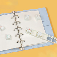 Lot de 6 tampons encreurs personnalisés avec logo, pré-encrés, auto-encreurs, 8x8mm, petits tampons pour journal