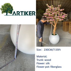 Flor de cerezo artificial para interiores Magnolia <span class=keywords><strong>Tree</strong></span> Faux Característica decorativa para paisaje comercial residencial para restaurante Hotel - Product Image 3