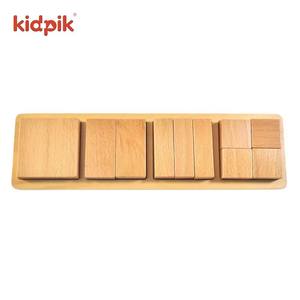 Giocattoli Montessori in Legno, Blocchi con <span class=keywords><strong>Figure</strong></span>, Puzzle Sensoriale per Bambini, Giochi Educativi di Matematica - Product Image 2