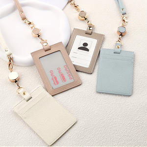 Porte-carte d'identité en cuir PU de style japonais, cordon détachable, porte-badge tendance, accessoire pour le travail, les étudiants, les cartes de repas, etc. - Product Image 5