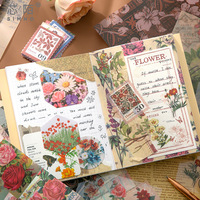 153 pièces par ensemble de boîte cadeau grand format pour carnet, série Nature Mark, carnet rétro, décoration DIY, collage de fond