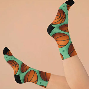 Chaussettes de sport imprimées en gros pour adultes, respirantes, pour l'été, avec motifs imprimés numériquement, pour l'entraînement sportif et la course à pied - Product Image 4