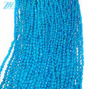 สีเทอร์ควอยซ์ธรรมชาติรูปร่างสีน้ำเงินขนาด4-8มม. ดีไซน์เนอร์แฮนด์เมดของขวัญวันวาเลนไทน์แบบทำมือ - Product Image 3