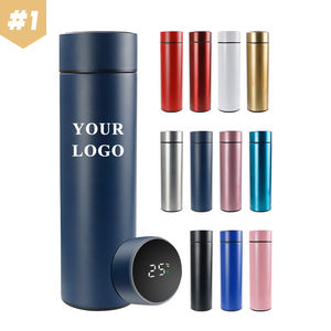 Bouteilles d'eau intelligentes en acier inoxydable, isothermes, sans BPA, pour le sport et la gym, avec logo personnalisé, 500 ml - Product Image 1